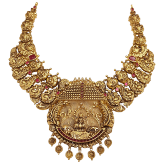 38grams gold antique necklaces designs