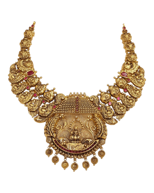 38grams gold antique necklaces designs