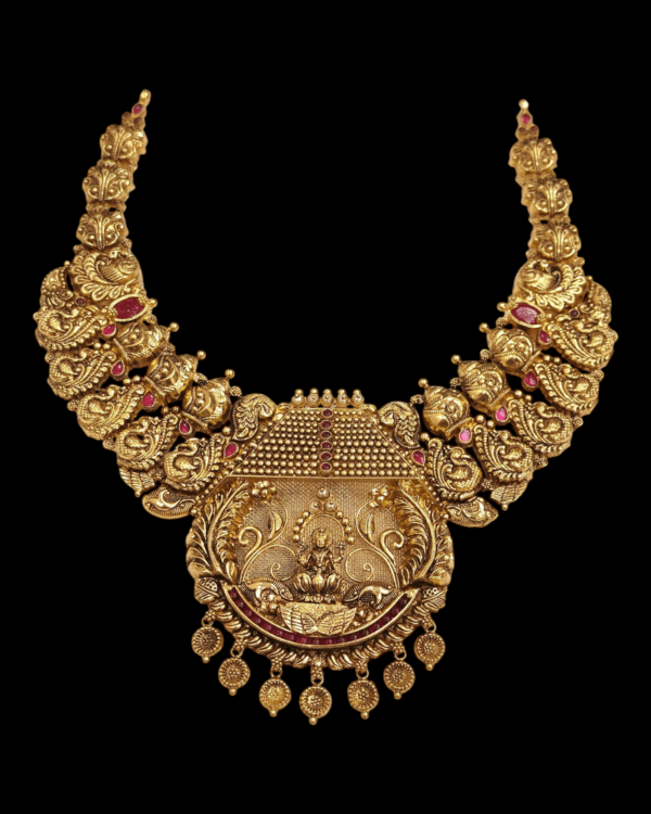 38grams gold antique necklaces designs